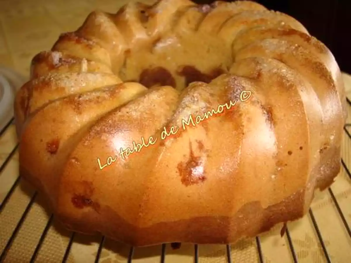 Gâteau vanille chocolat, pommes