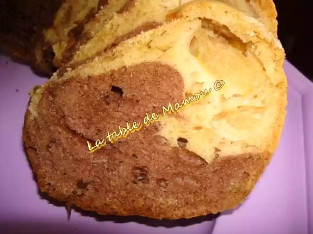 Gâteau vanille chocolat, pommes - photo 4