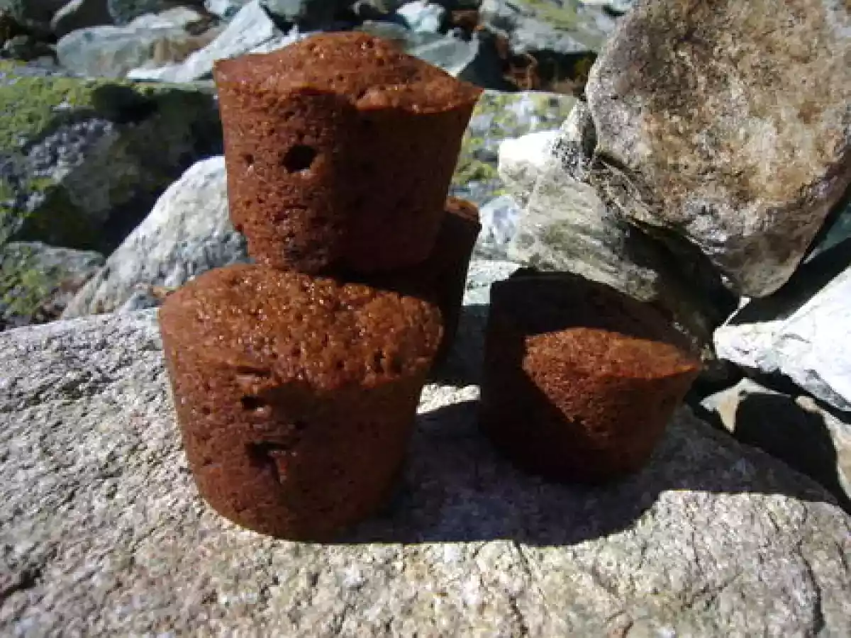 Gâteaux au chocolat, épices et clémentine confite