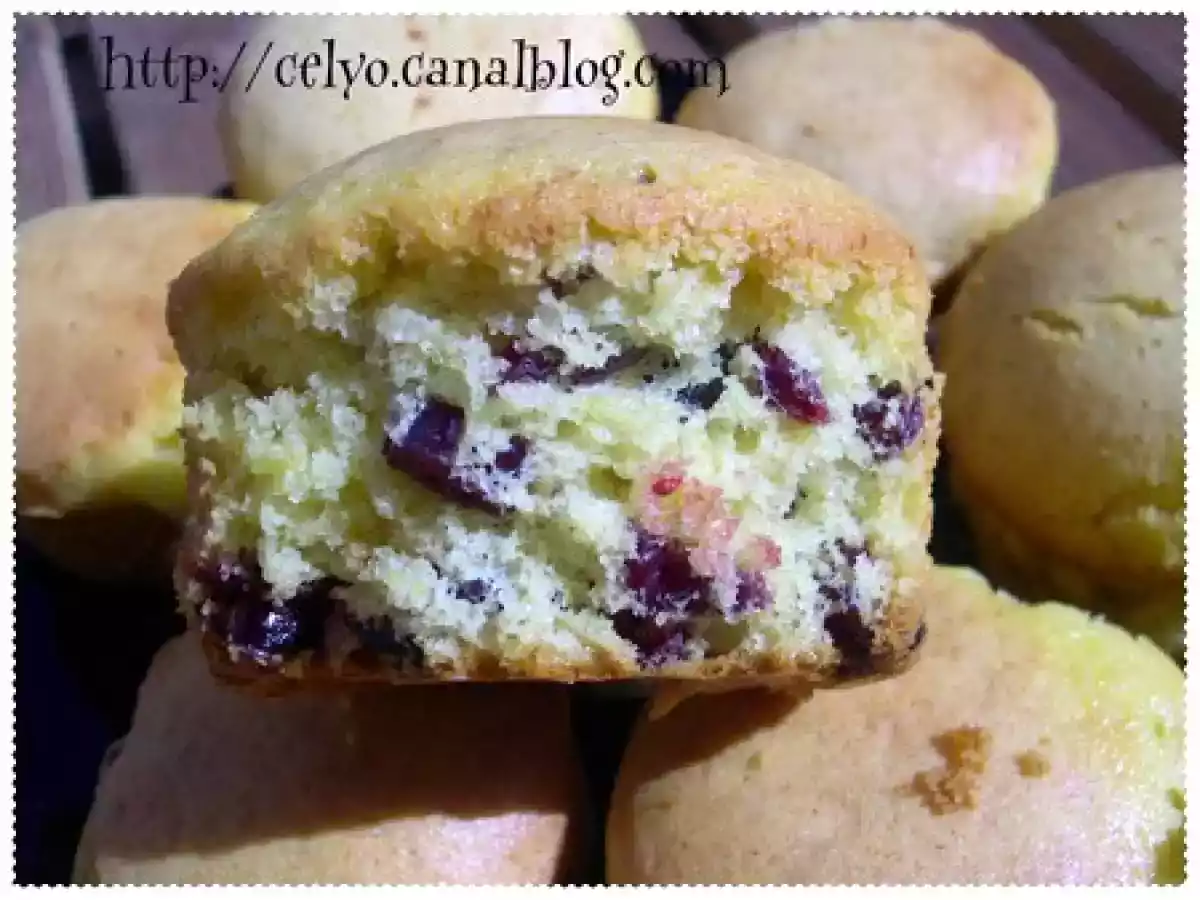 Gâteaux aux cranberries, chocolat blanc et safran