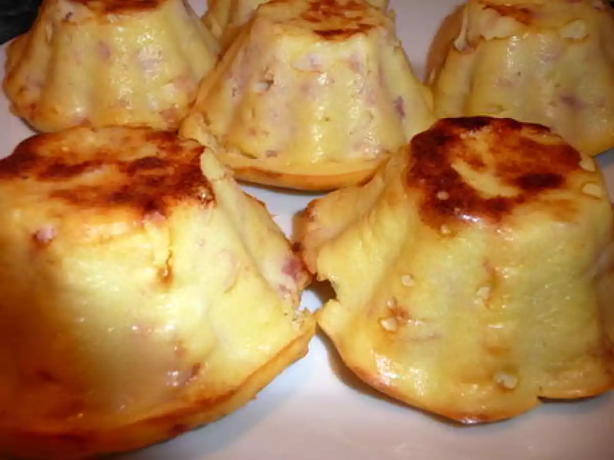 Gâteaux de purée au jambon et fromage, 