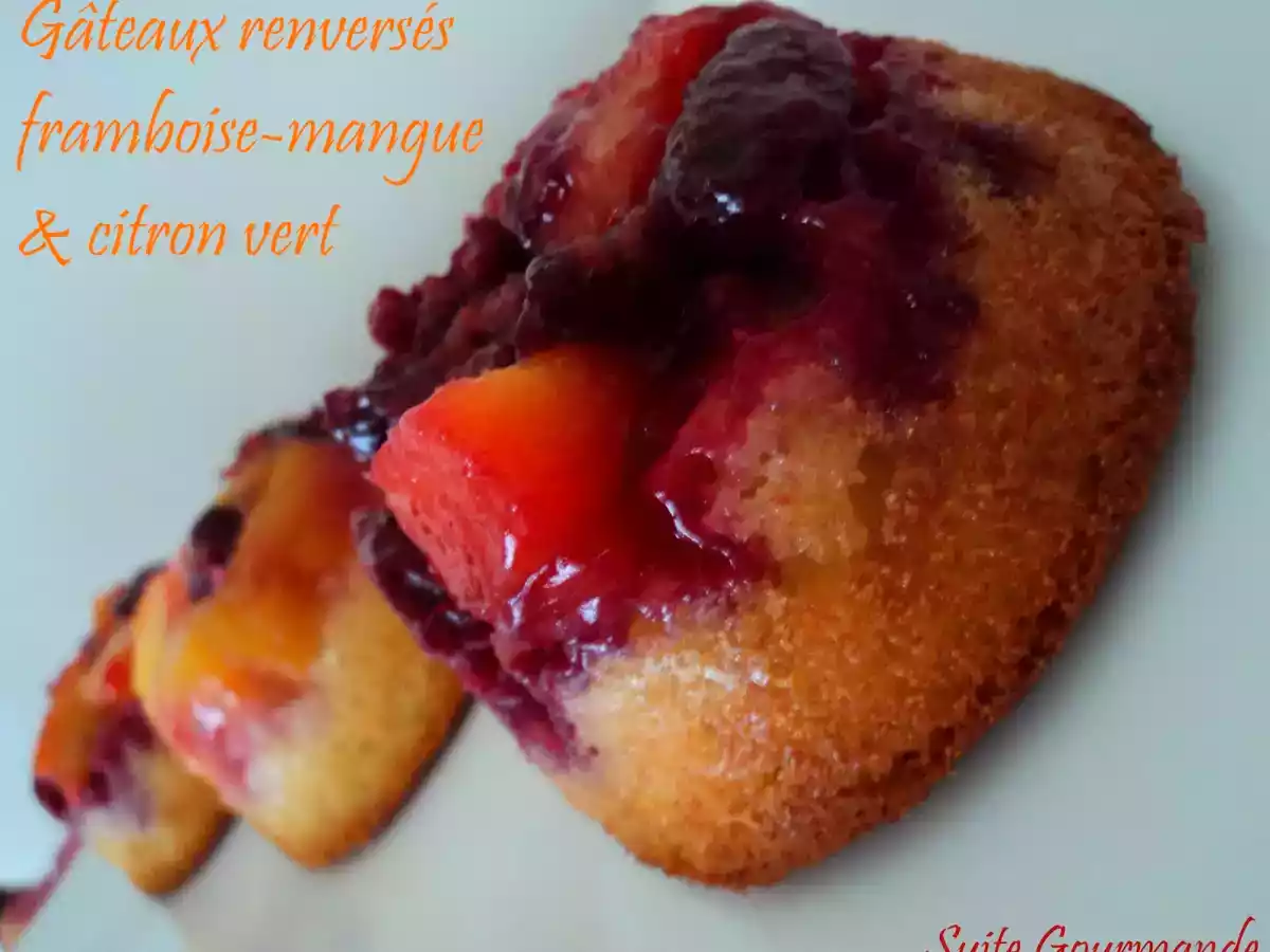 Gâteaux légers framboise-mangue et citron vert