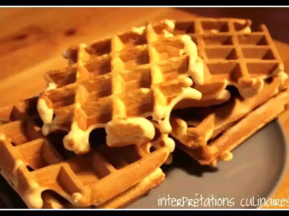 Gaufres à la purée d'amande.