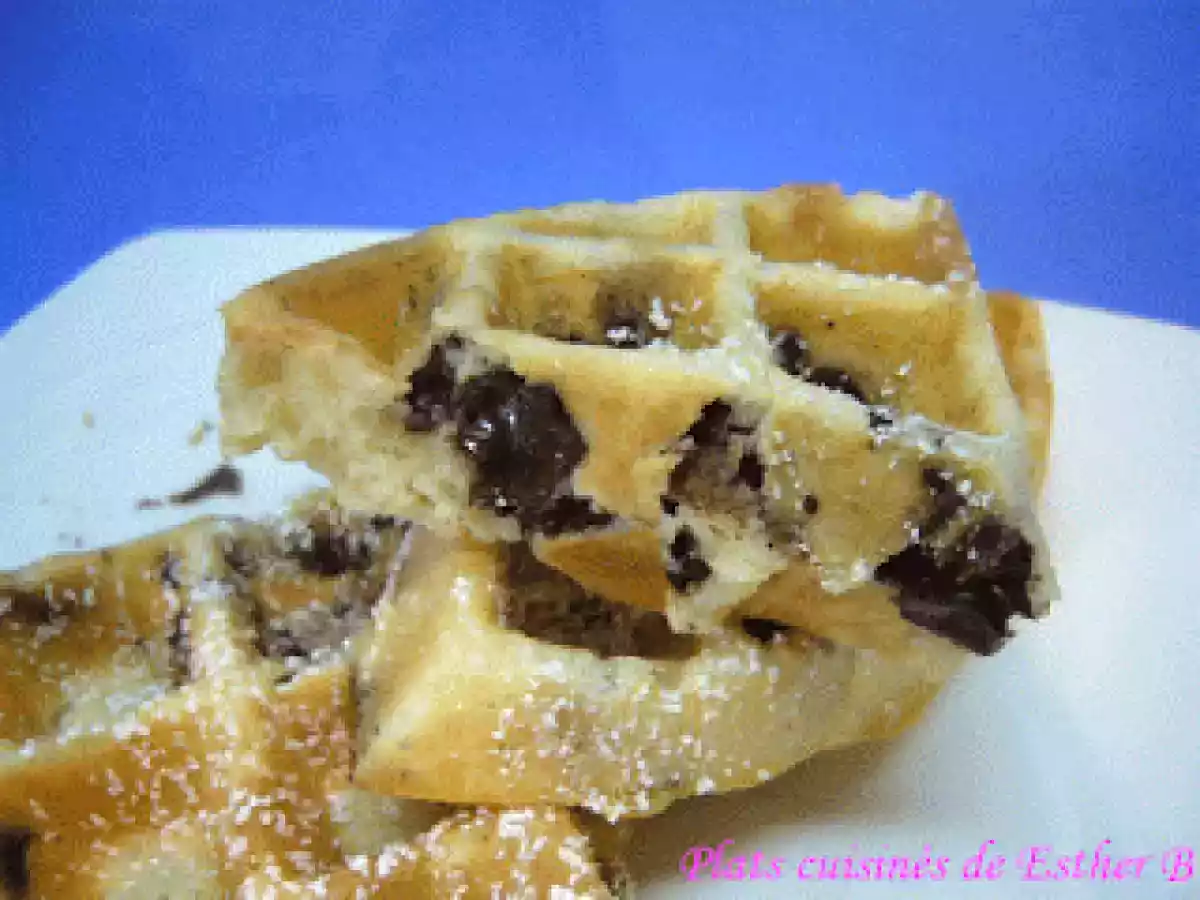 Gaufres au babeurre et aux pépites de chocolat