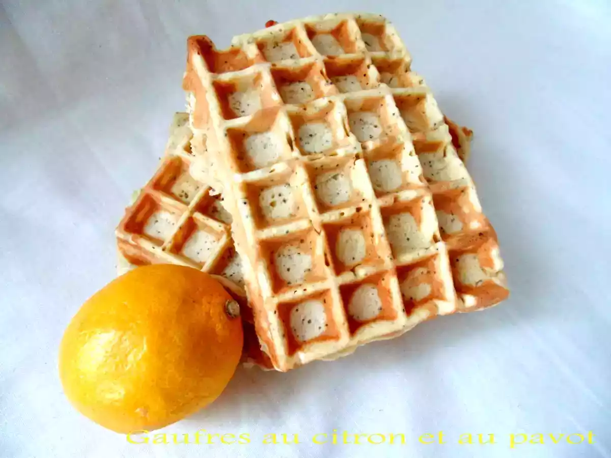 Gaufres au citron et au pavot