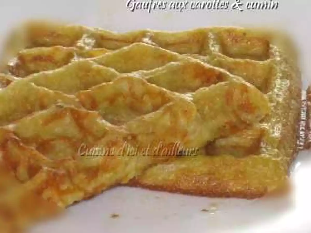 Gaufres aux carottes & cumin