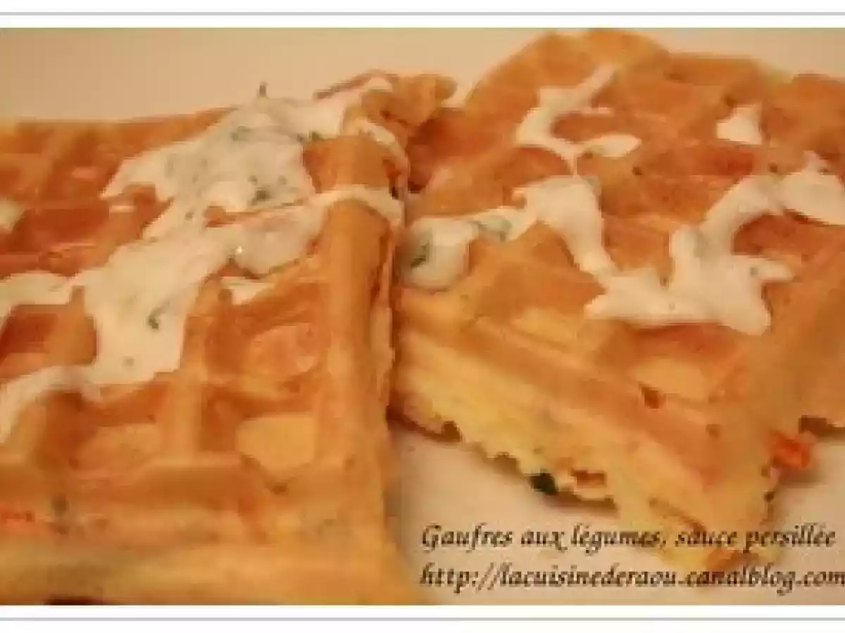 Gaufres aux légumes, sauce persillée - photo 2