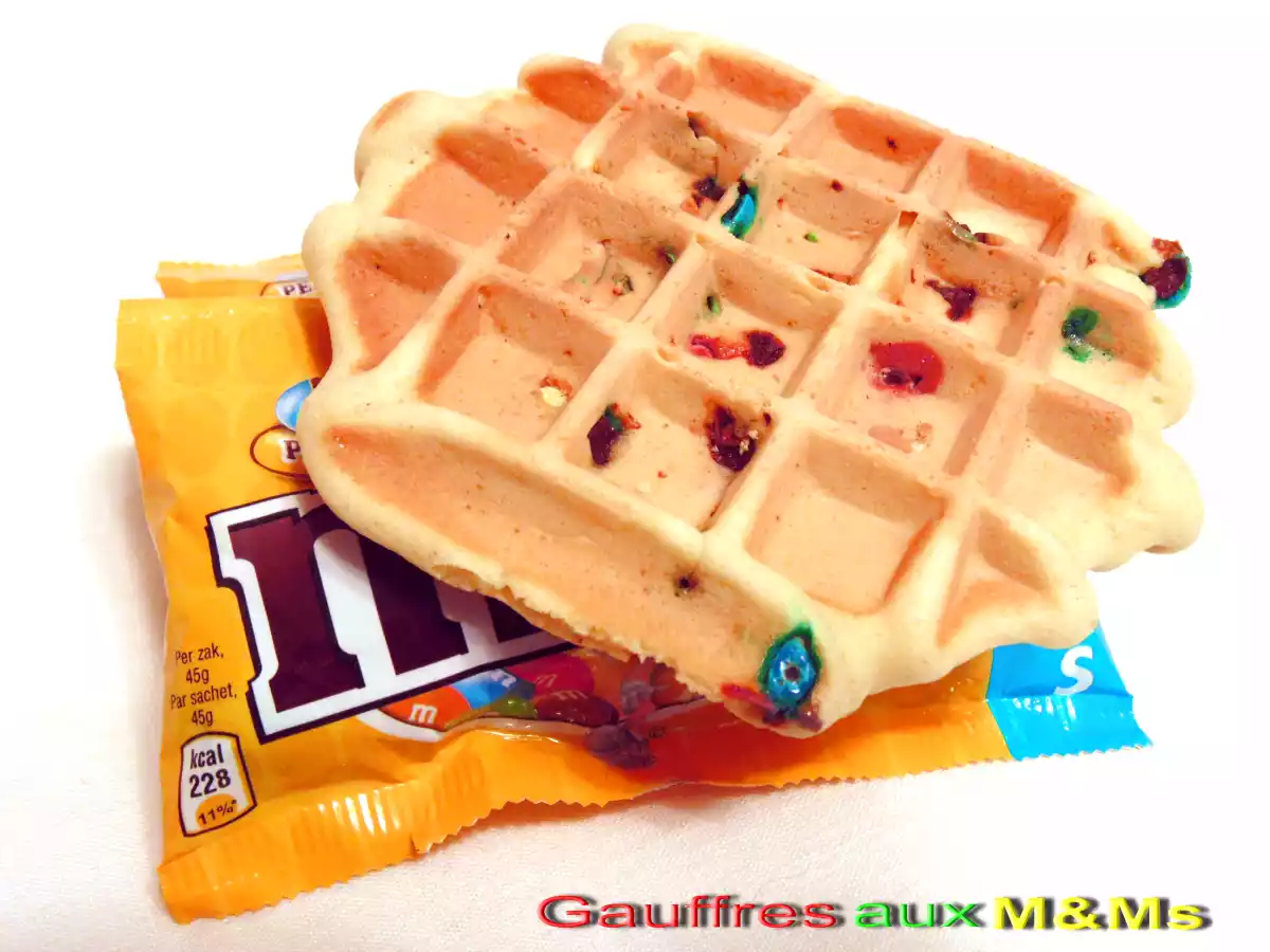 Gaufres aux M&Ms