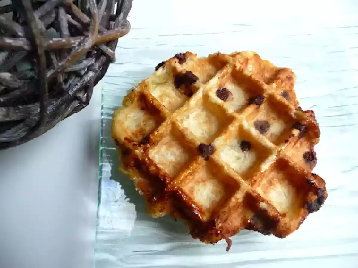 Gaufres liégeoises au sucre perlé et pépites de chocolat