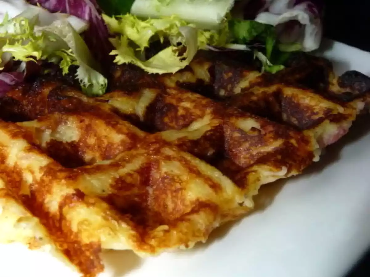 GAUFRES SALEES A LA PUREE ET AU JAMBON
