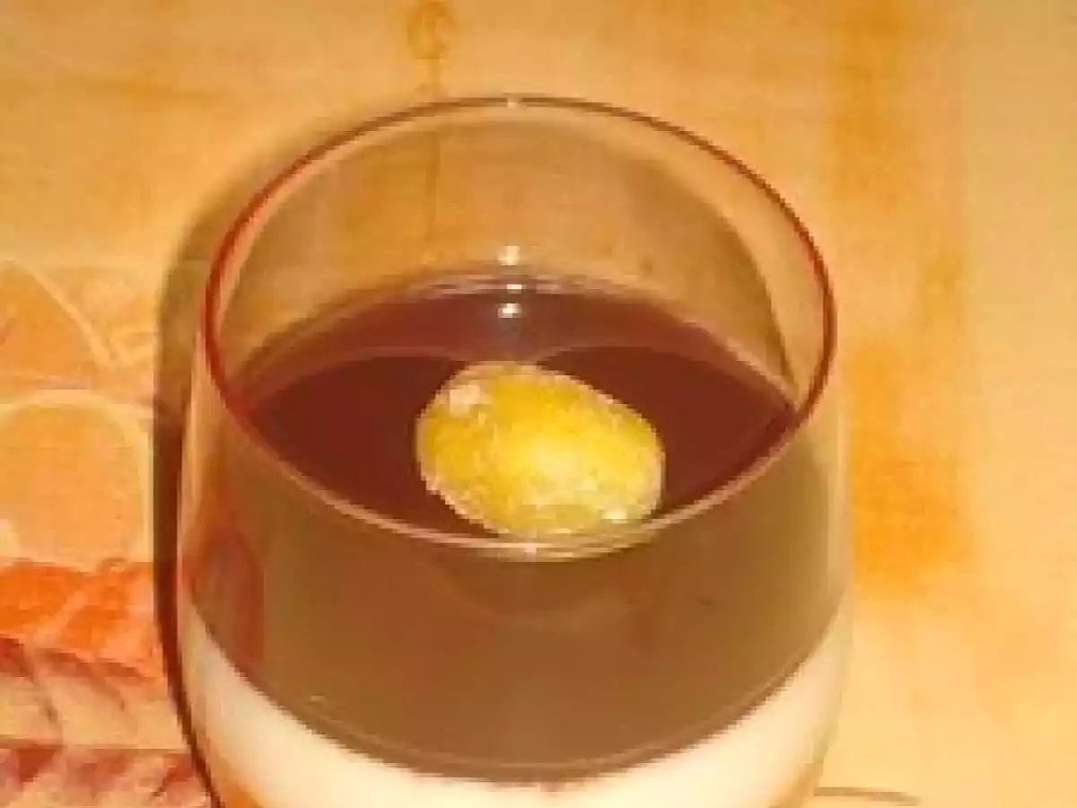 Gelée orange et panacotta à la fleur d'oranger