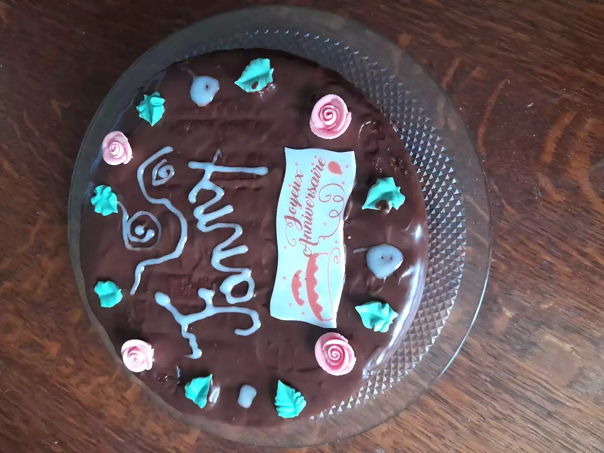 Génoise au chocolat et ganache de Gillou