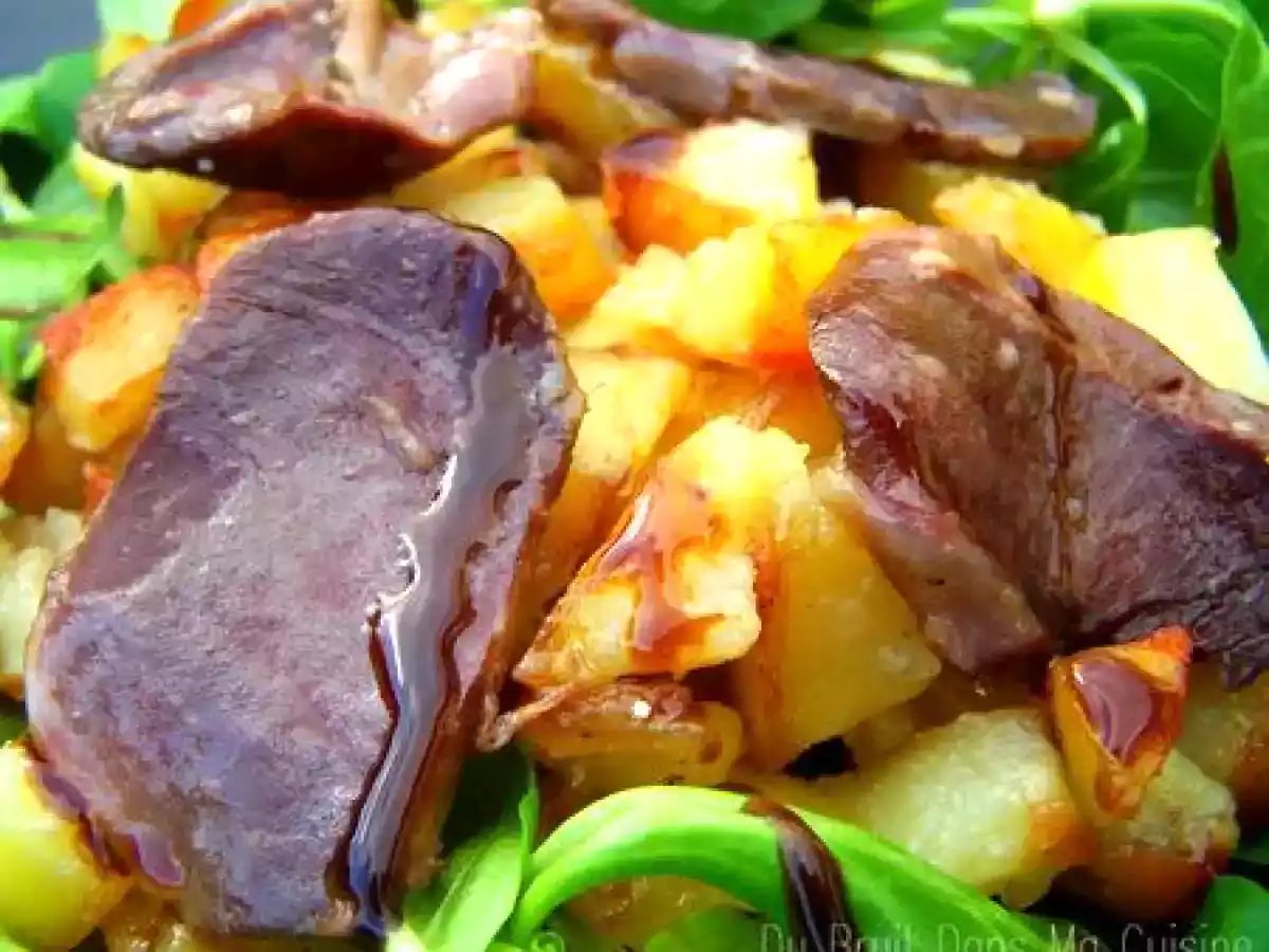 Gésiers d'oie confits, pomme de terre & caramel de vinaigre balsamique - photo 2