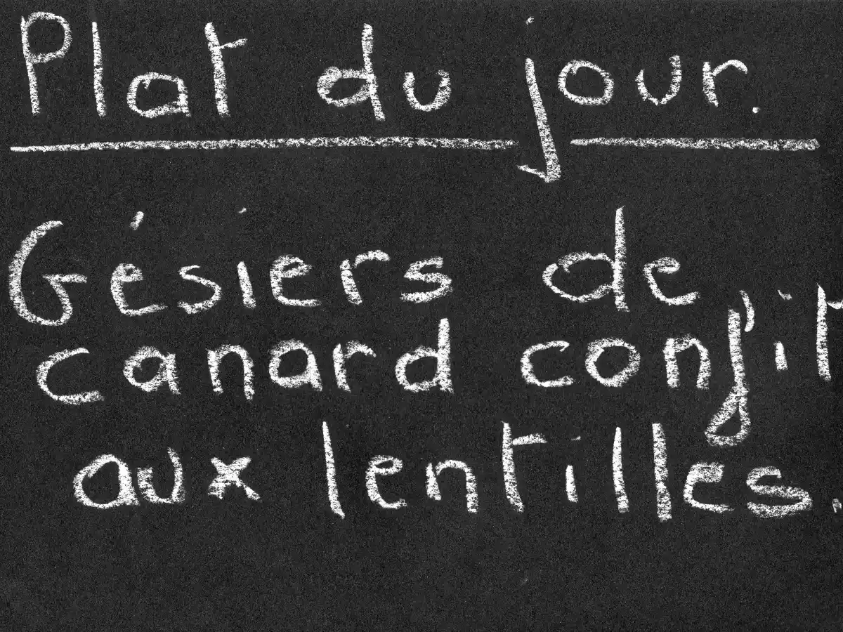 Gésiers de canard confits, salade de lentilles sauce asiatique