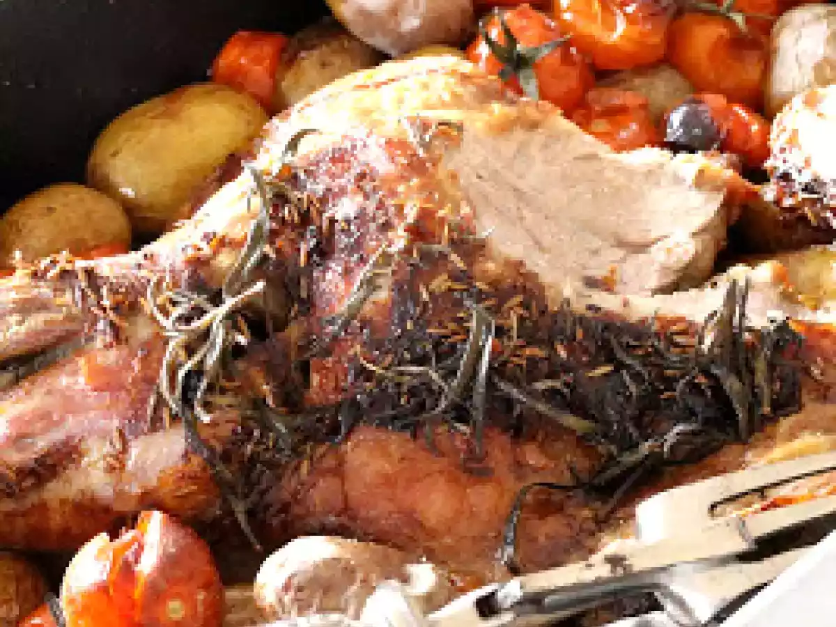 Gigot d'agneau au four aux tomates cerises et fenouil confit - photo 2