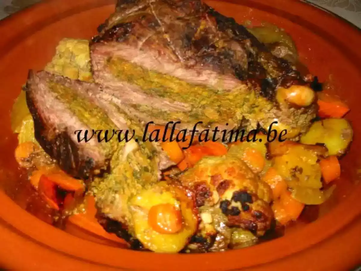 Gigot d'agneau farci au four - photo 2