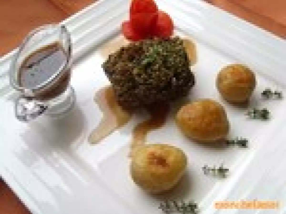 Gigotin d'Agneau Rôti en persillade, jus à l'estragon