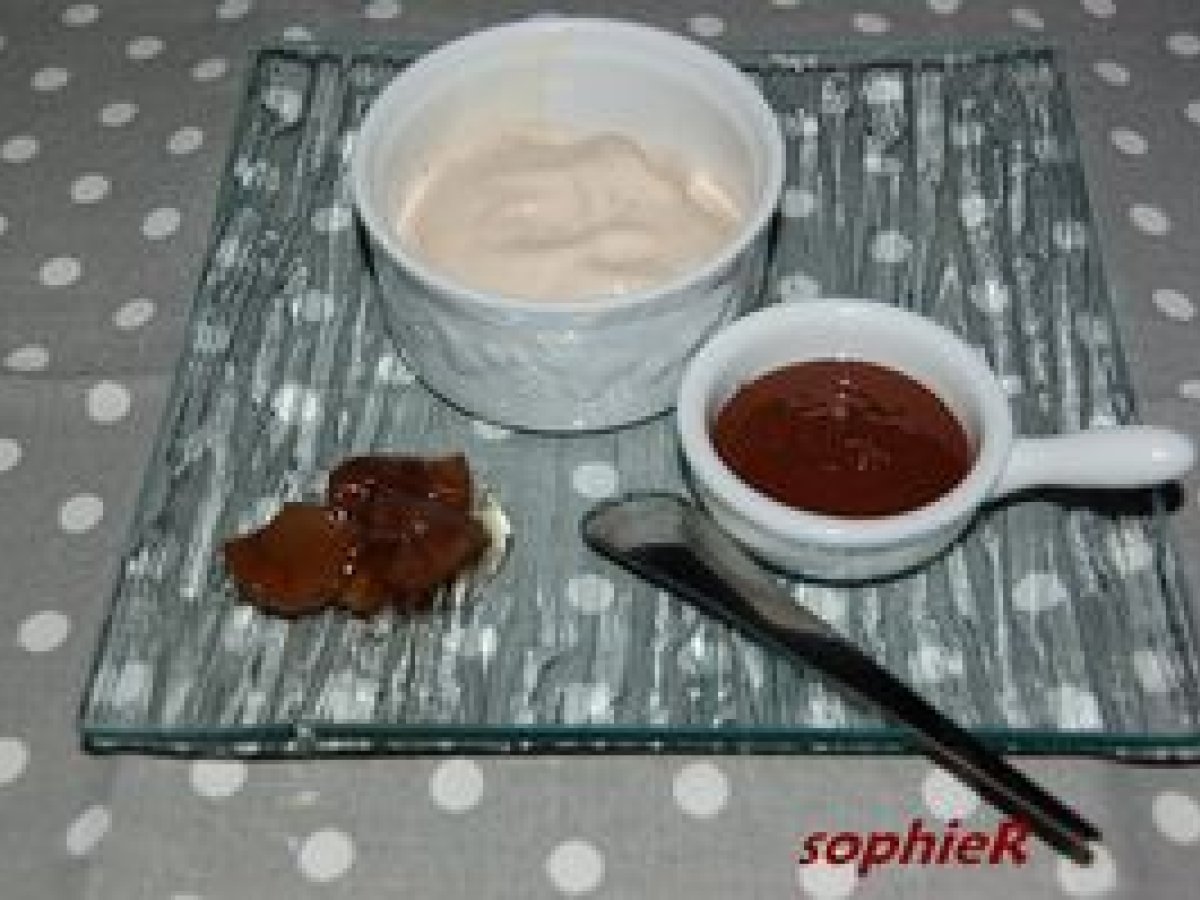 Recette de glace à la châtaigne et coulis chocolat chaud