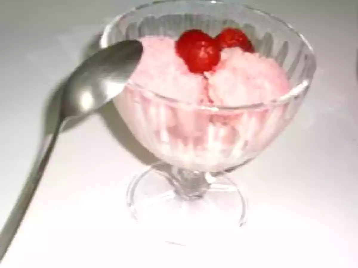 Glace à la fraise allégée
