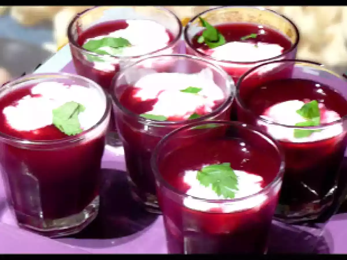 Glace au chèvre et soupe de betterave (avec ou sans sorbetière + technique)