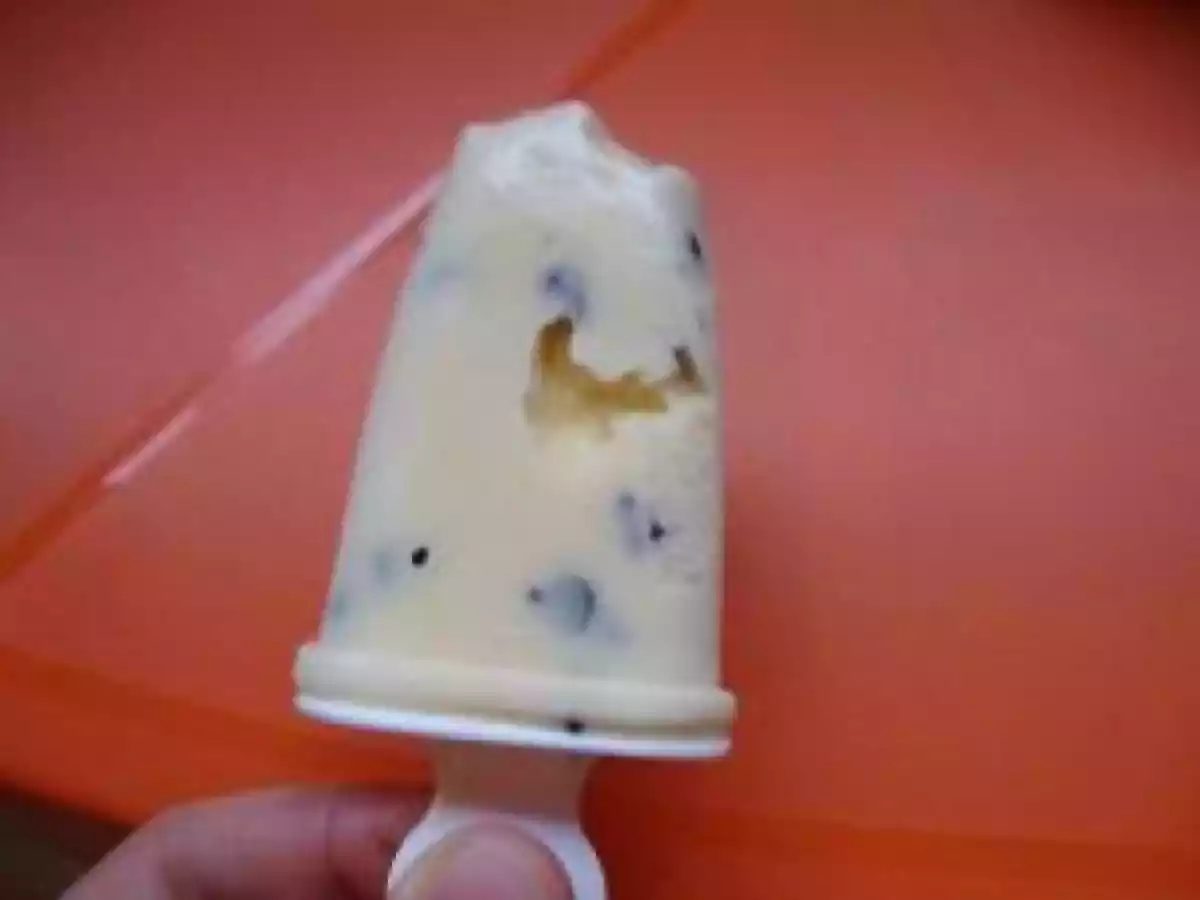 Glace au chocolat blanc, pépite de chocolat noir