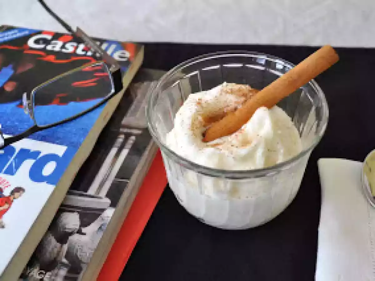 Glace au lait meringué, cannelle et citron