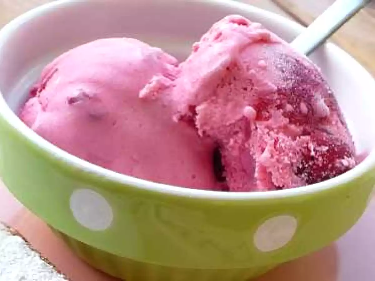 Glace cerises framboises