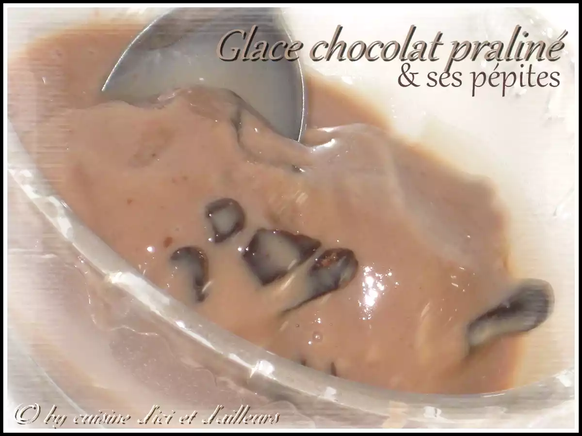 Glace chocolat praliné & ses pépites