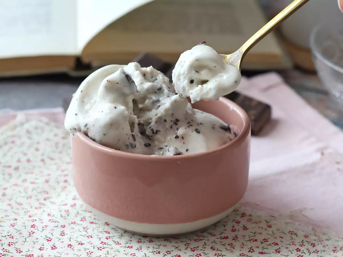 Glace façon stracciatella avec le Ninja Creami
