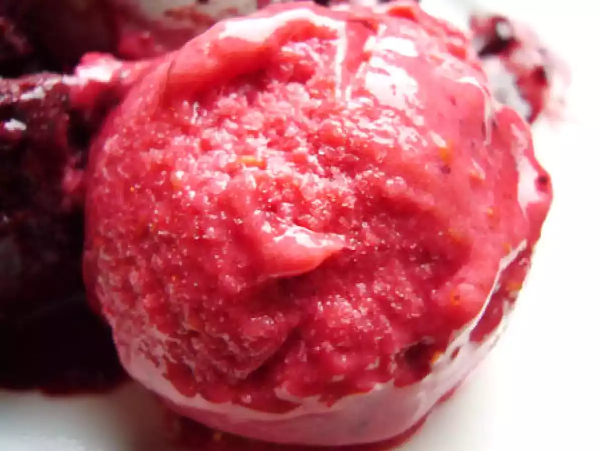 Glace framboise myrtille