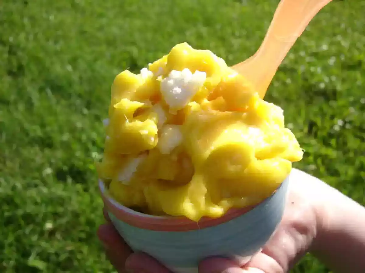 Glace minute à la mangue