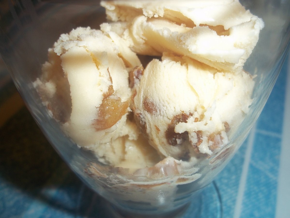 Recette de glace au rhum et raisins secs