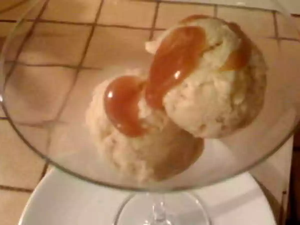 Glace vanille au caramel (sans sorbetière)