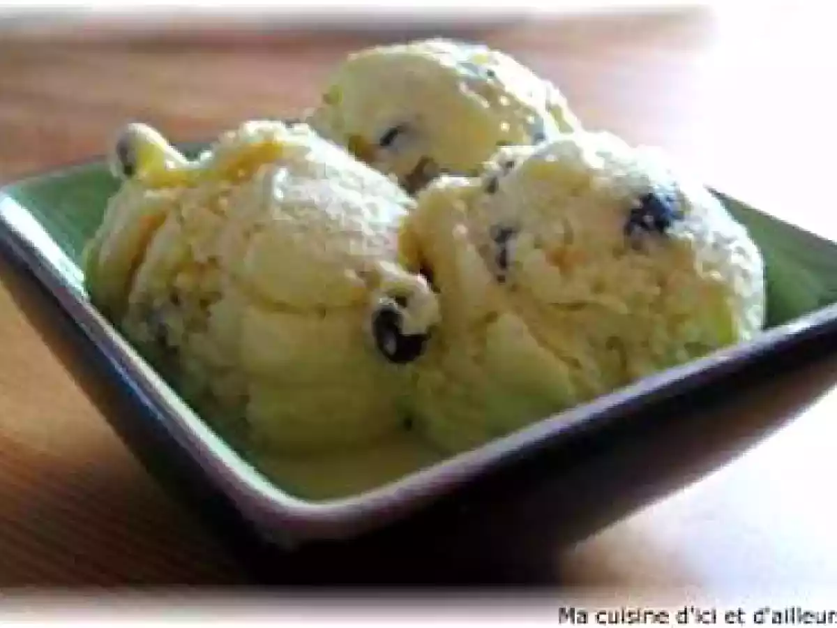 Glace vanille, coco, choco maison