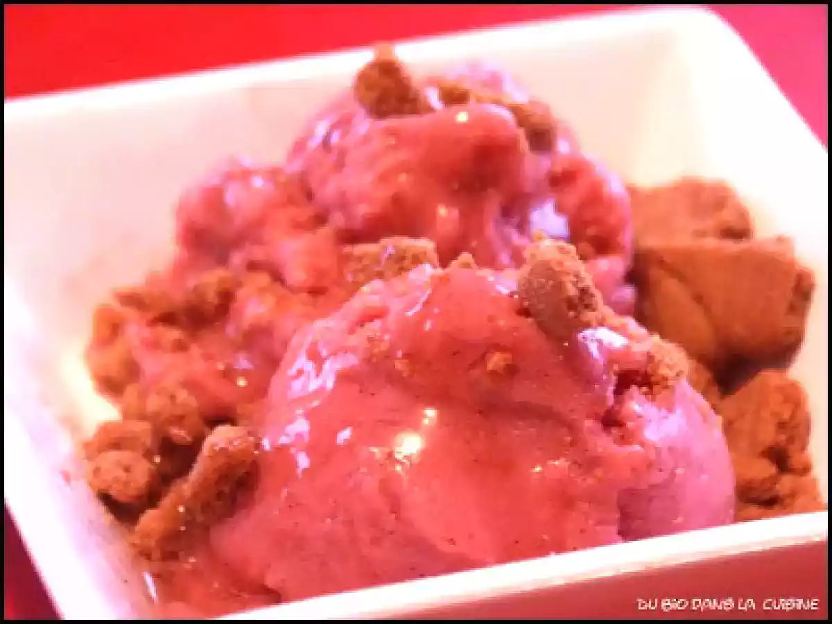 Glace végétale vanille-fraise, sirop de romarin 100% végan - photo 2