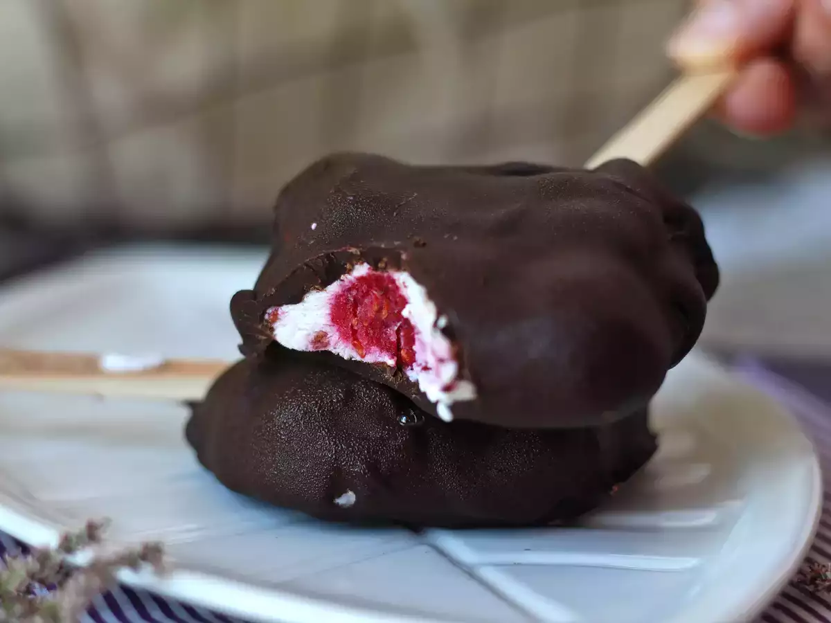 Glaces skyr, framboise et chocolat. Le snack sain des journées ensoleillées! - photo 7