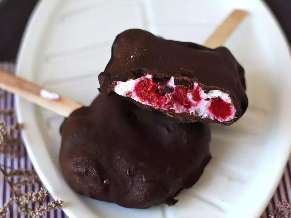 Glaces skyr, framboise et chocolat. Le snack sain des journées ensoleillées! - photo 4