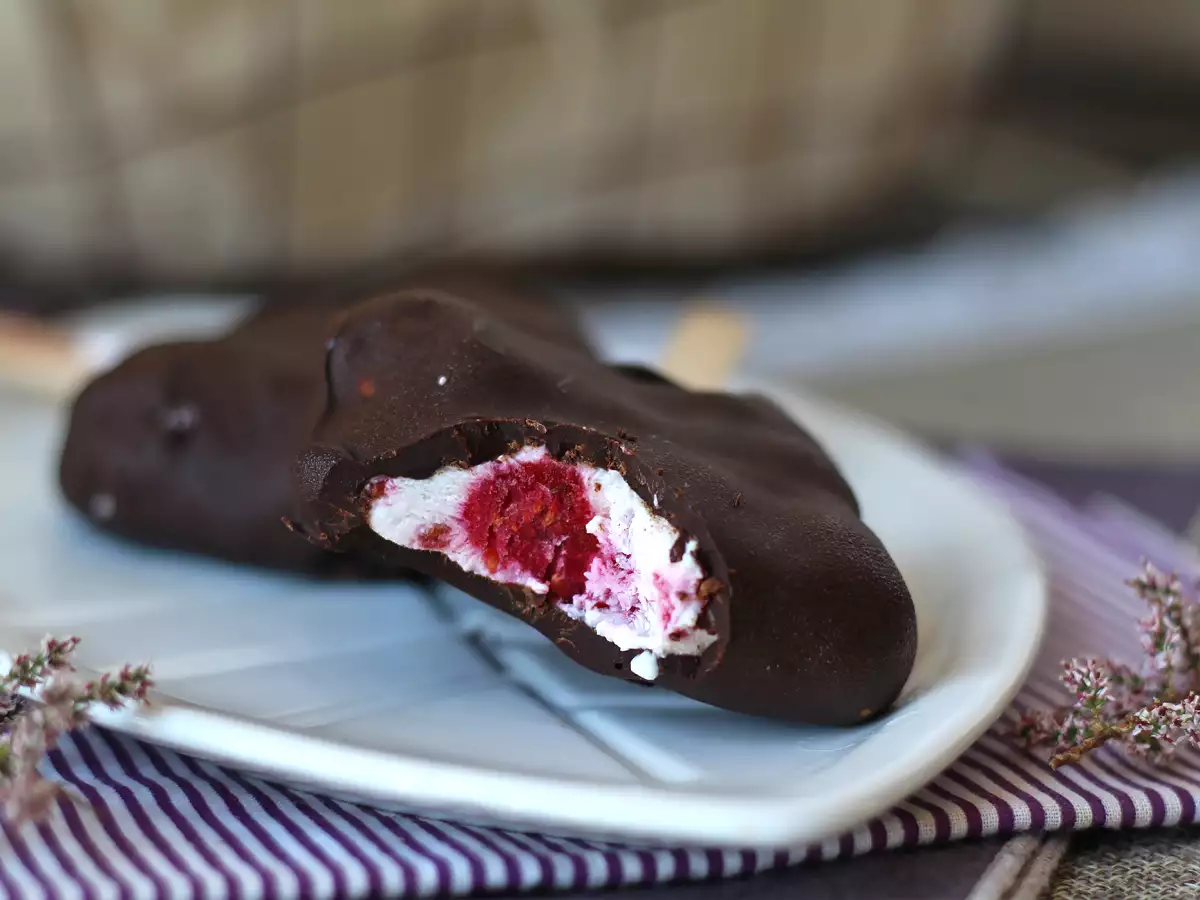 Glaces skyr, framboise et chocolat. Le snack sain des journées ensoleillées! - photo 3