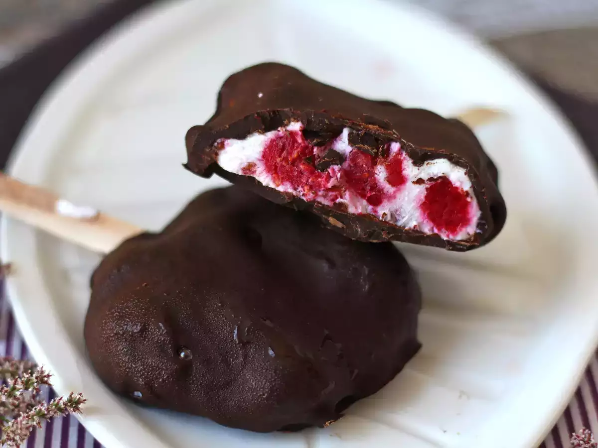 Glaces skyr, framboise et chocolat. Le snack sain des journées ensoleillées! - photo 6