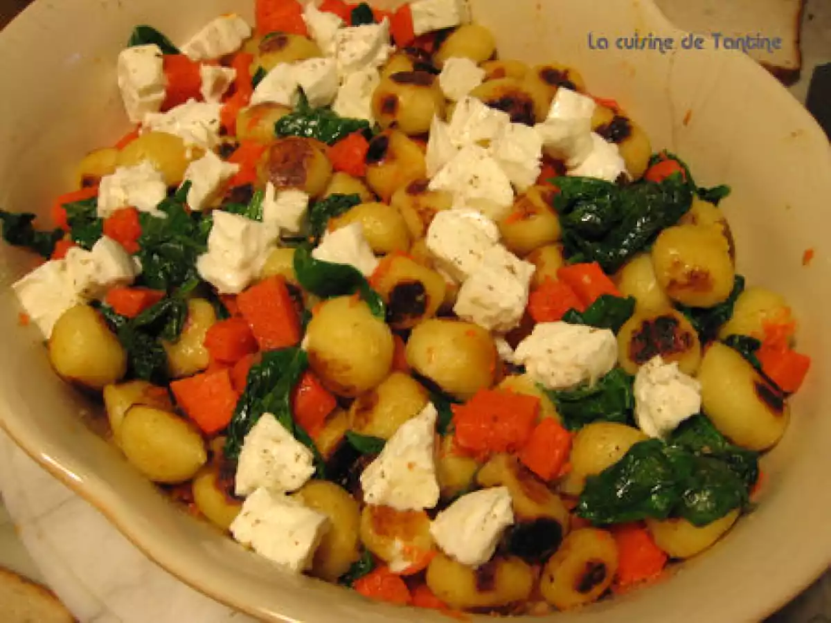 Gnocchis au potiron et aux épinards