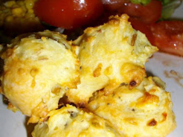 Gougères à la feta et aux champignons