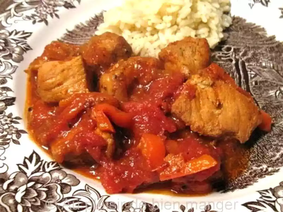 Goulash de porc aux piments