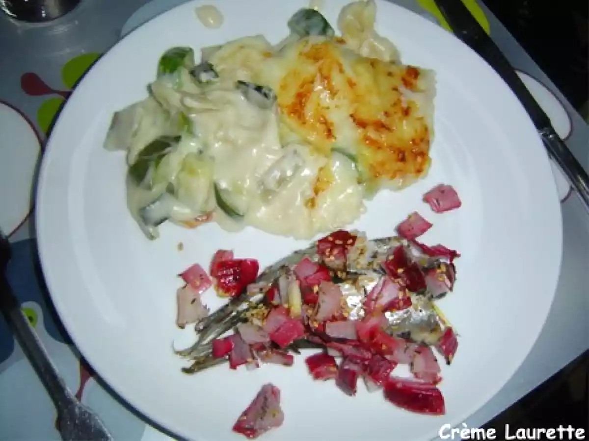 Gratin blettes, courgettes et farfalles - photo 2