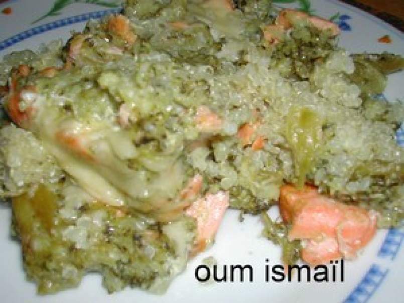 Gratin brocolis saumon sur lit de quinoa - photo 2