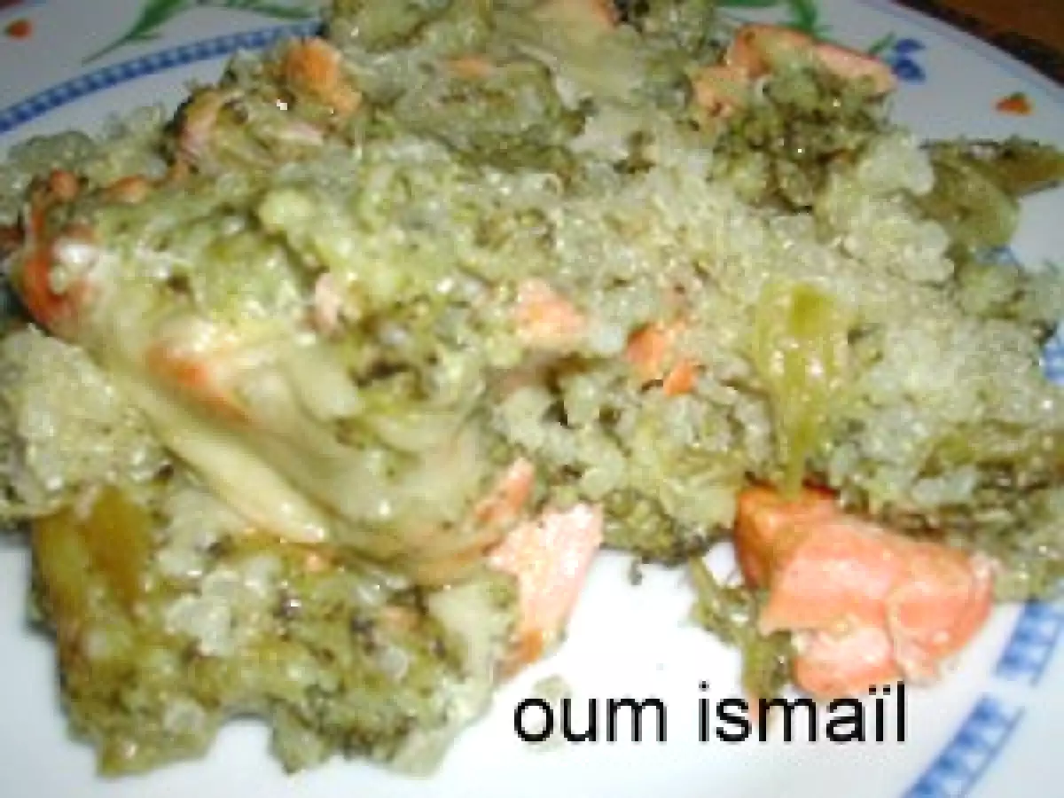 Gratin brocolis saumon sur lit de quinoa - photo 2