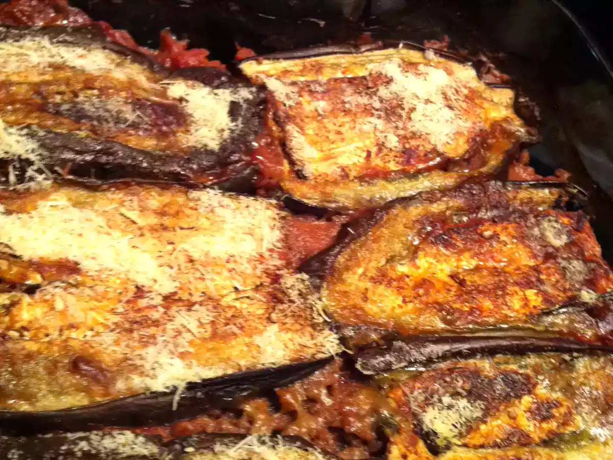 Gratin d'aubergines et viande hachée- vitesse TGV !