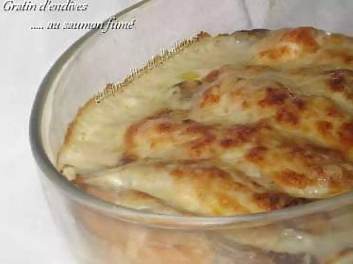 Gratin d'endives au saumon fumé