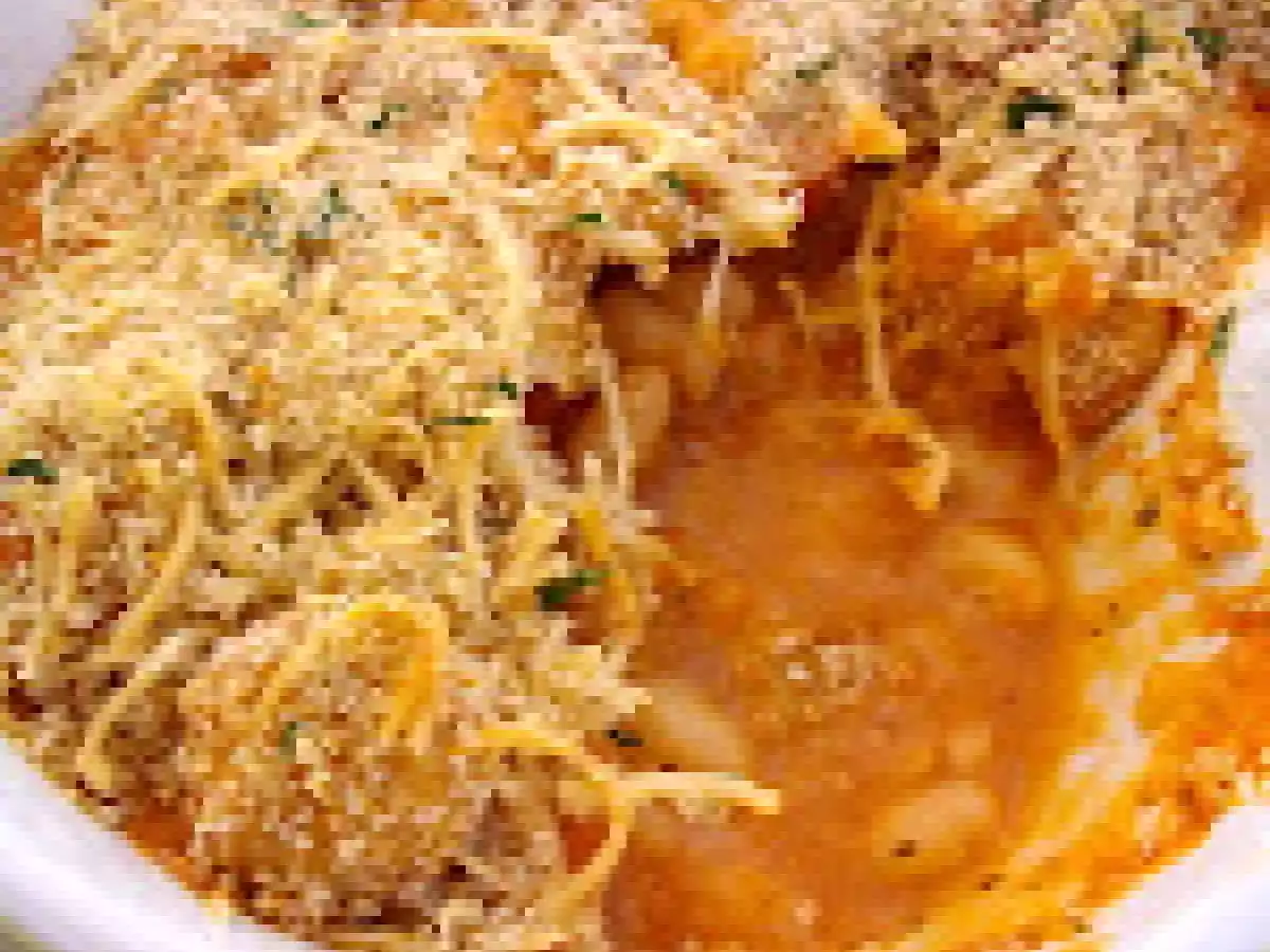 Gratin d'haricots blancs à la sauscisse de francfort