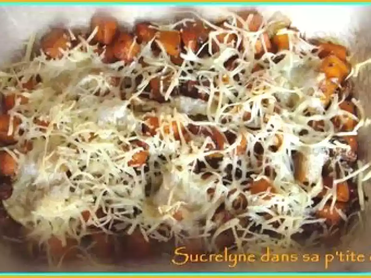 Gratin d'oignons et de carottes caramélisées