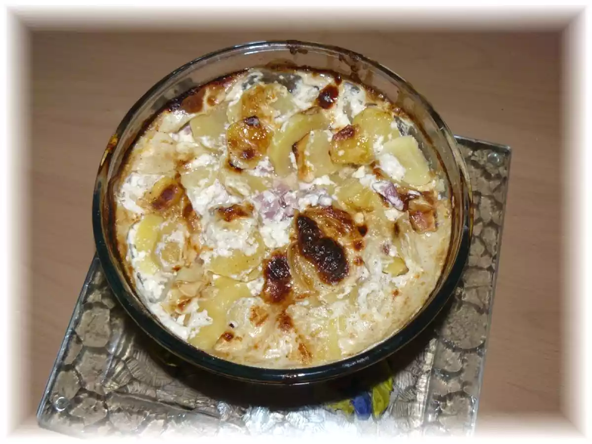 Gratin dauphinois au jambon et aux lardons